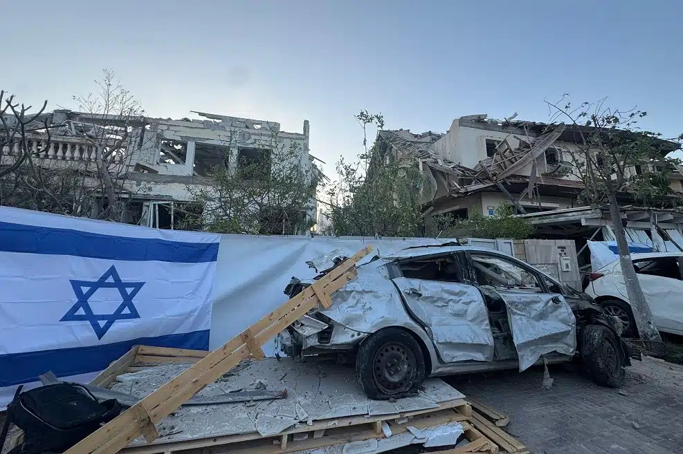 الأضرار المادية في مدينة ريشون لتسيون